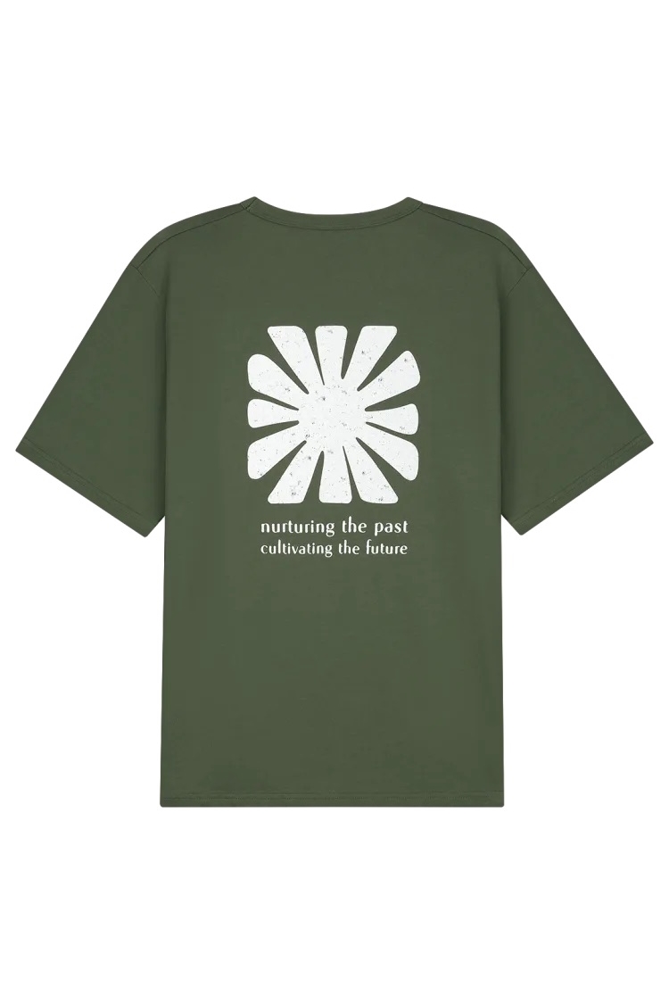 Kuyichi Herren vegan T-Shirt Liam Bedruckt MoosgrÃ¼n