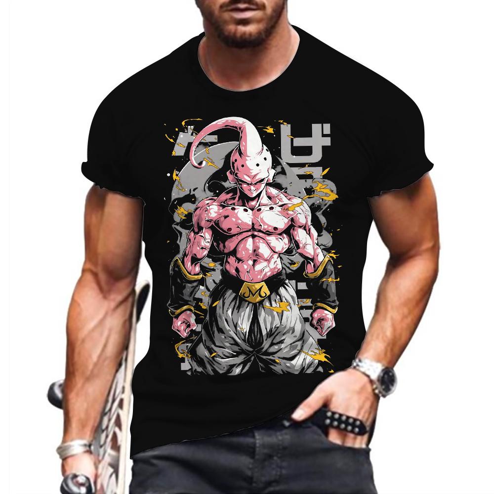 Baibao QIQI Zomer Nieuw Majin Buu Heren T-shirt Harajuku Stijl Dragon Ball Z Tops Vegeta Heren Essentials Oversized S-5XL Y2k T-shirts L