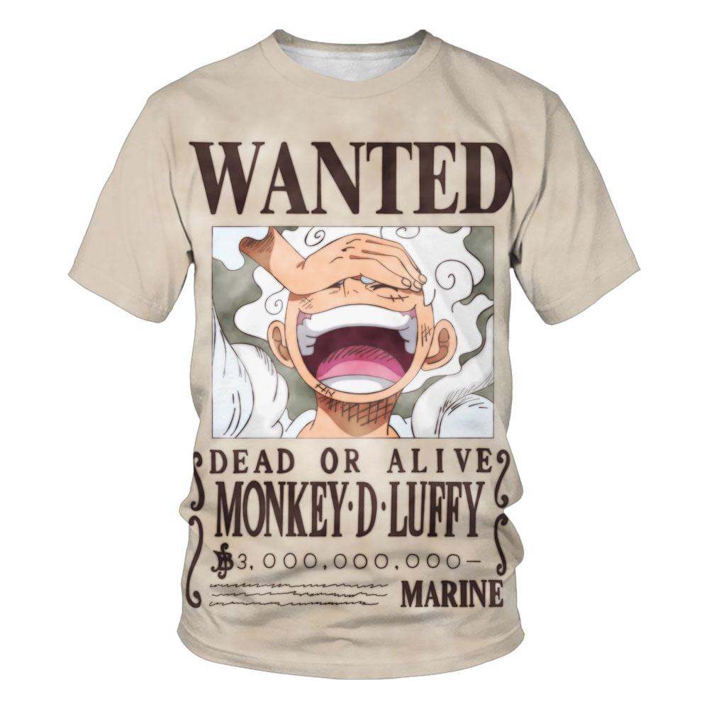 ETST0013 Mode Kind Anime One Piece Luffy T-shirt Jongenskleding Kinderen Jongens T-shirt Kinderen T-shirt Zomer Korte Mouw Tops Tees XL
