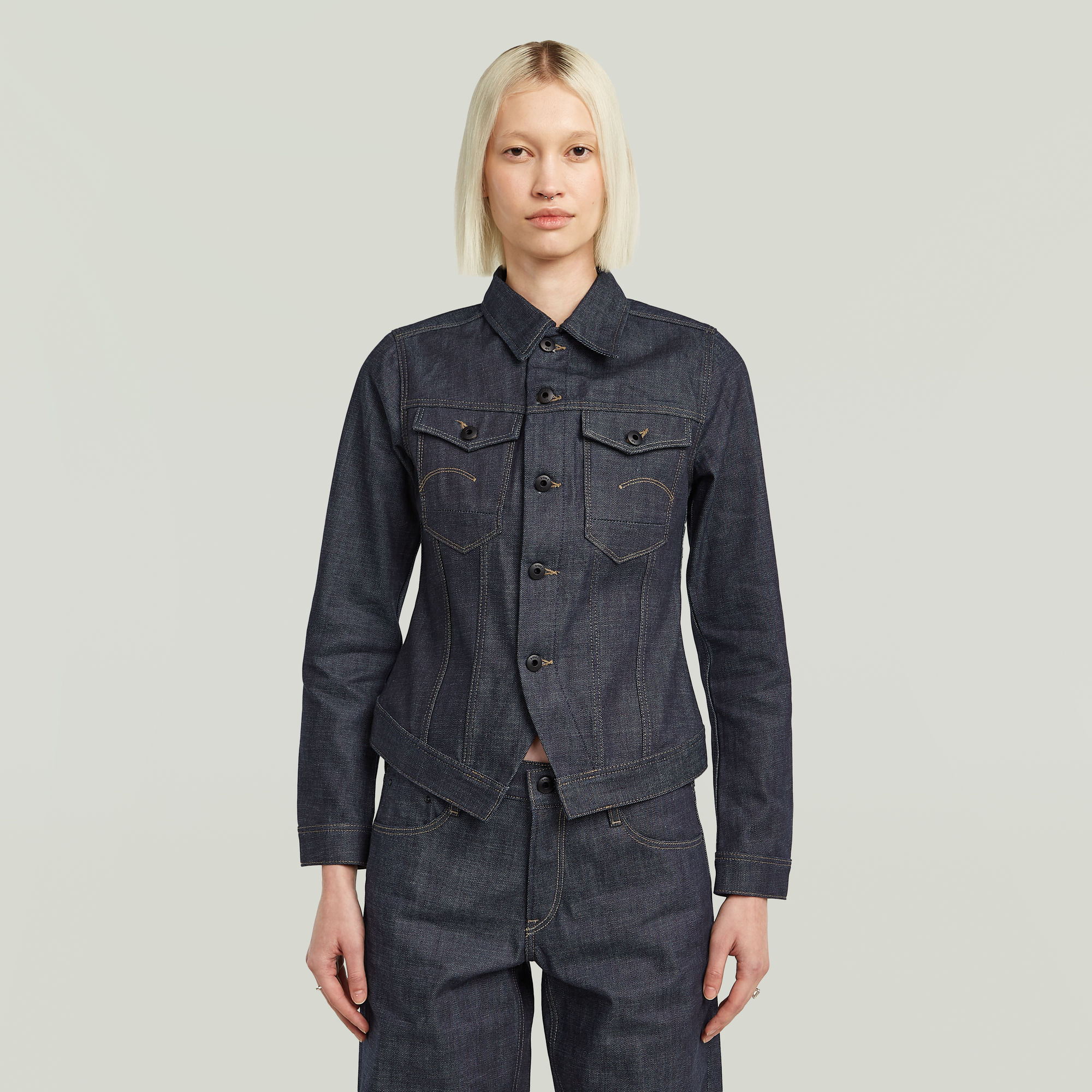 G-Star RAW Pitched Hem Slim Jack - Donkerblauw - Dames