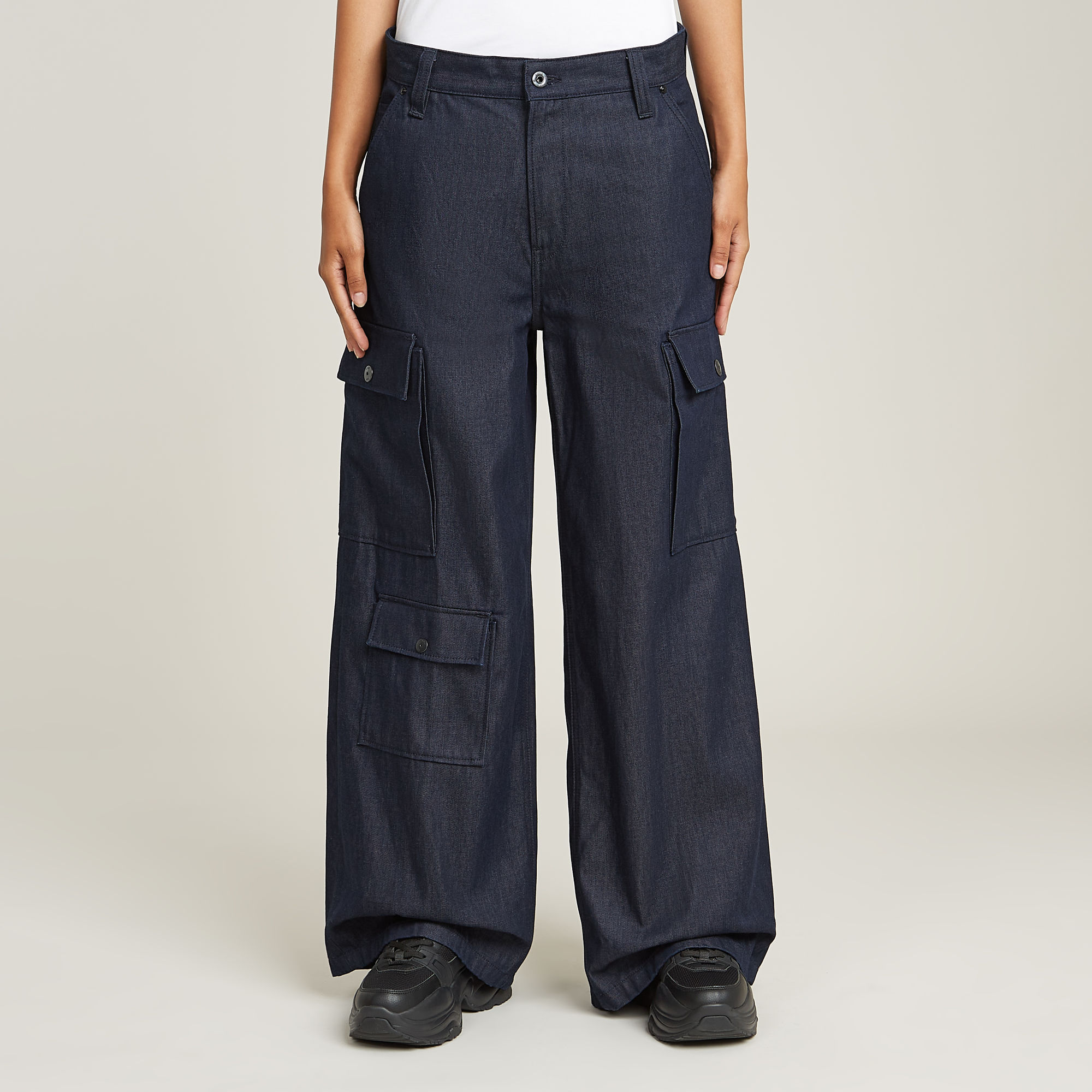 G-Star RAW Mega Cargo Broek Denim - Donkerblauw - Dames
