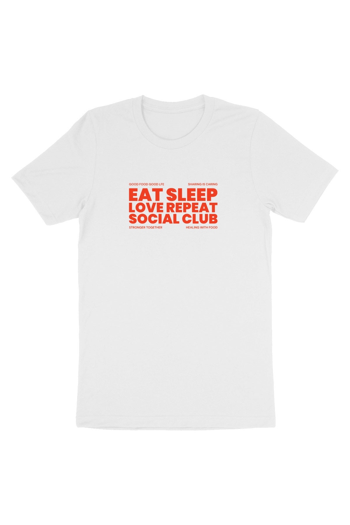 Oat Milk Club Damen vegan T-Shirt Eat Sleep Love Repeat WeiÃŸ