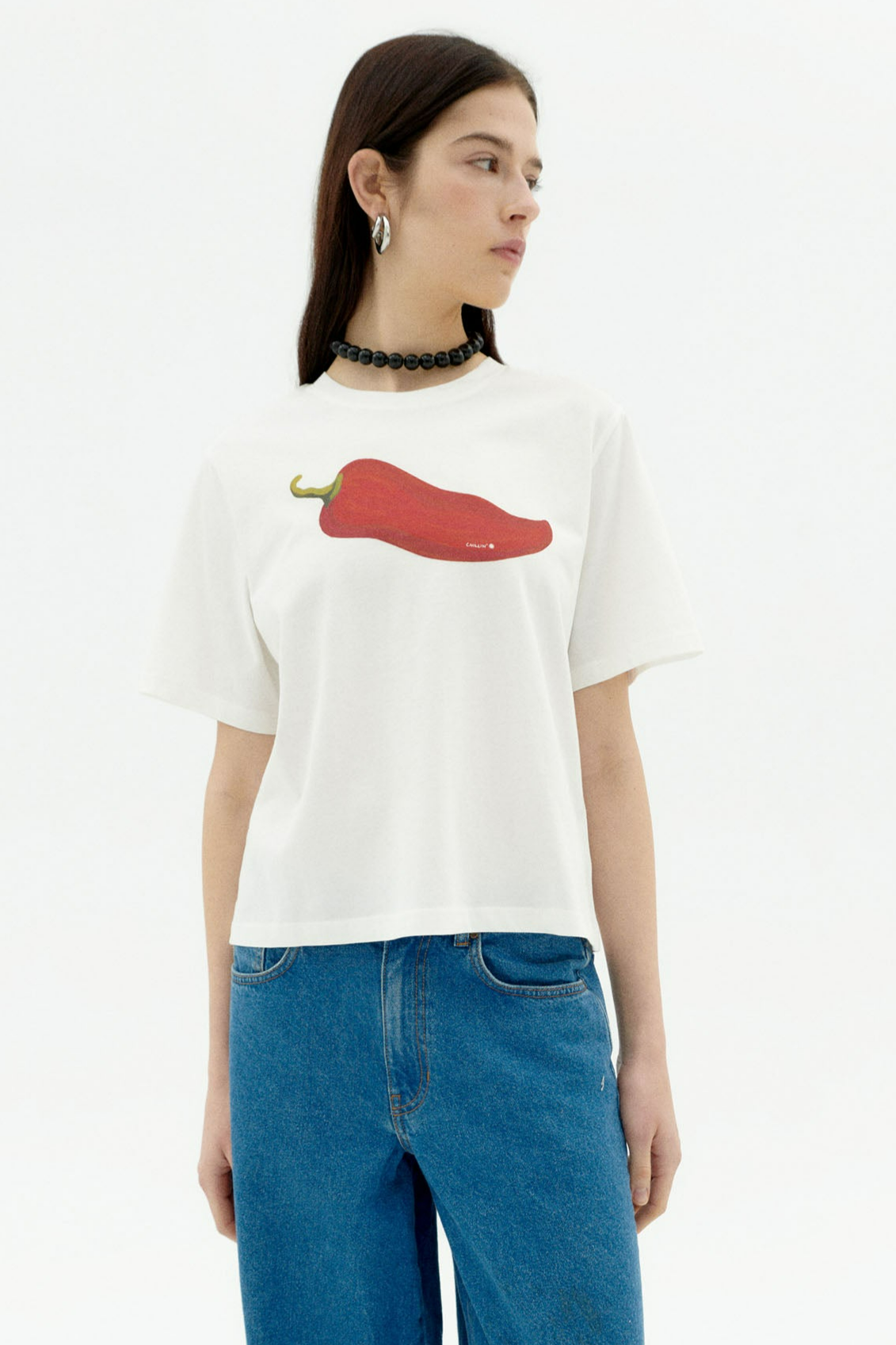 Thinking mu Damen vegan T-Shirt Chilli Lucia WeiÃŸ