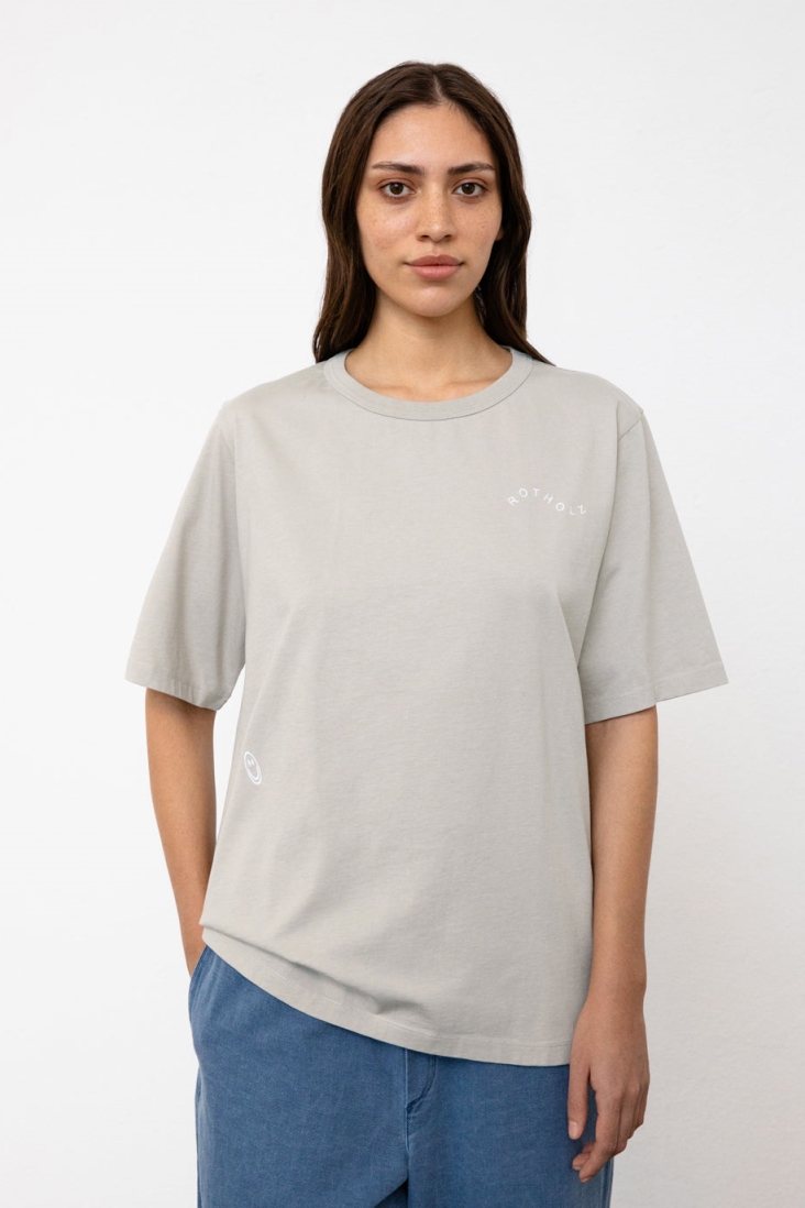 Rotholz Damen vegan T-Shirt Wavy Logo Sand