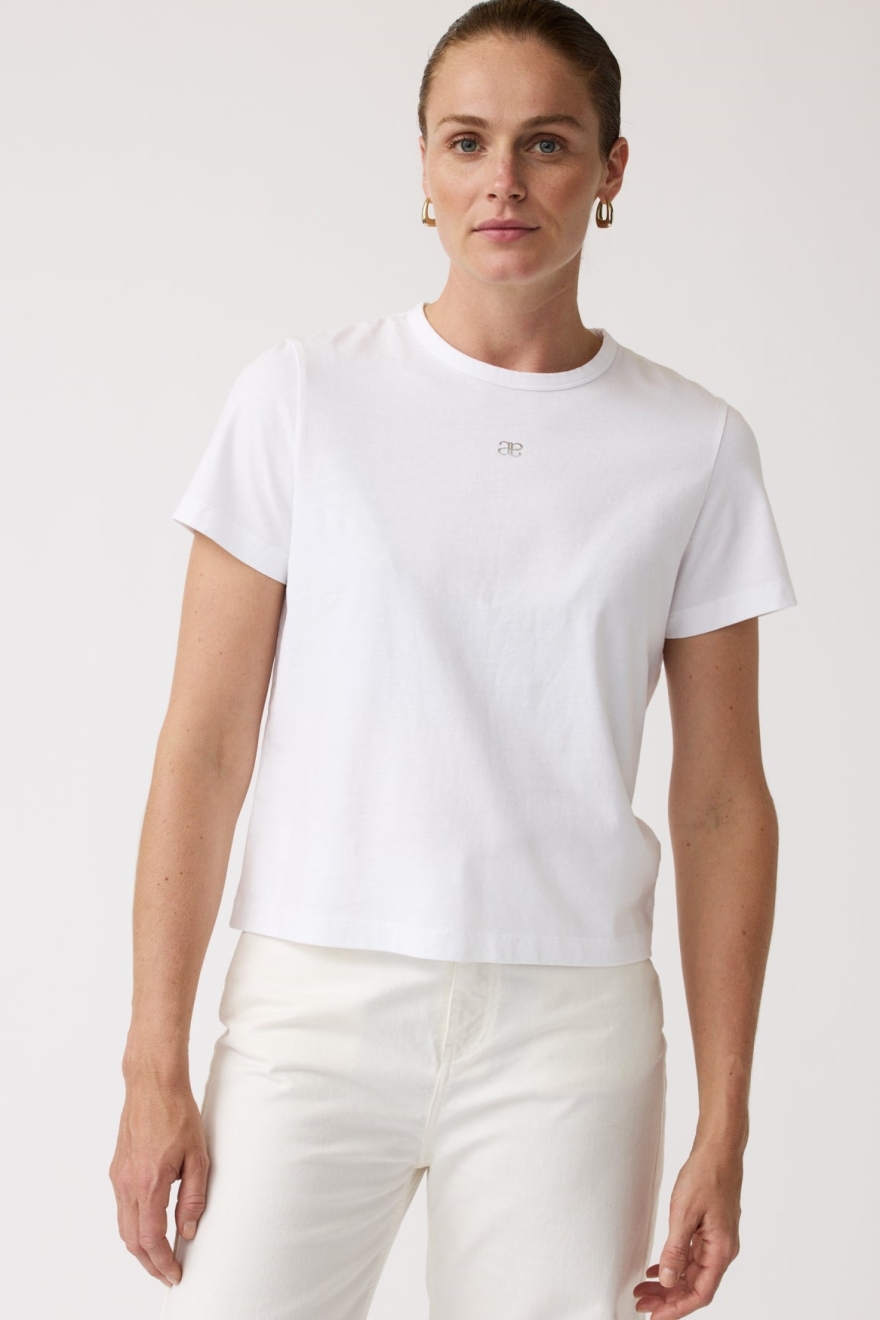 Alchemist Damen vegan T-Shirt Besen Logo Sehr WeiÃŸ