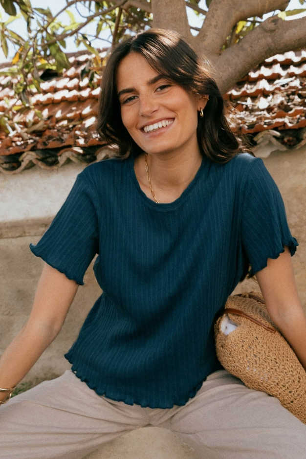 NÃ¤z Damen vegan T-Shirt Dawn Marine