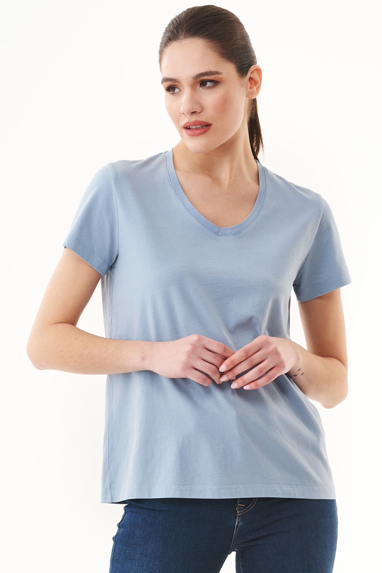 ORGANICATION Damen vegan Natural Dye T-Shirt Aus Bio-Baumwolle