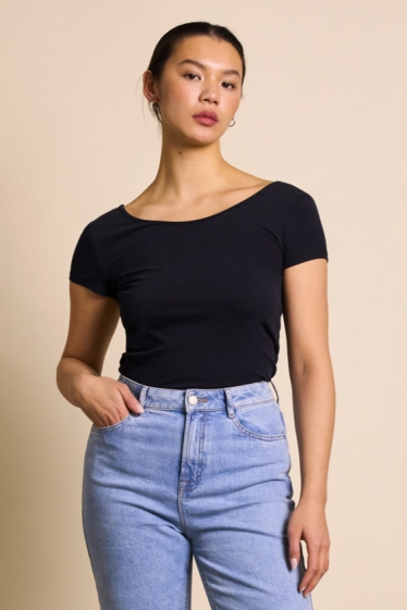 JAN N JUNE JAN 'N JUNE Damen vegan T-Shirt Ballerina Aloe Soft Schwarz