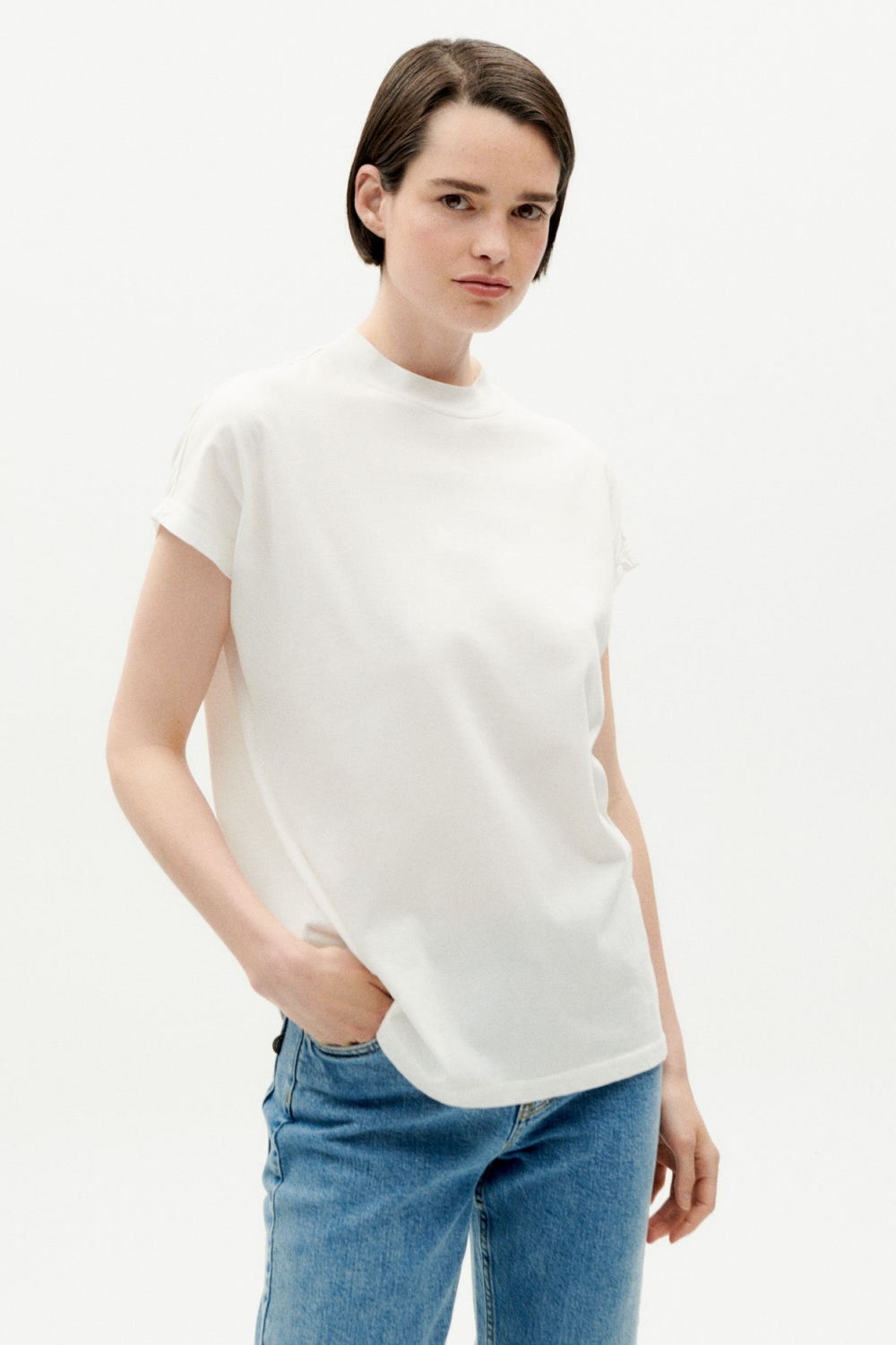 Thinking mu Damen vegan Basic T-Shirt Volta WeiÃŸ