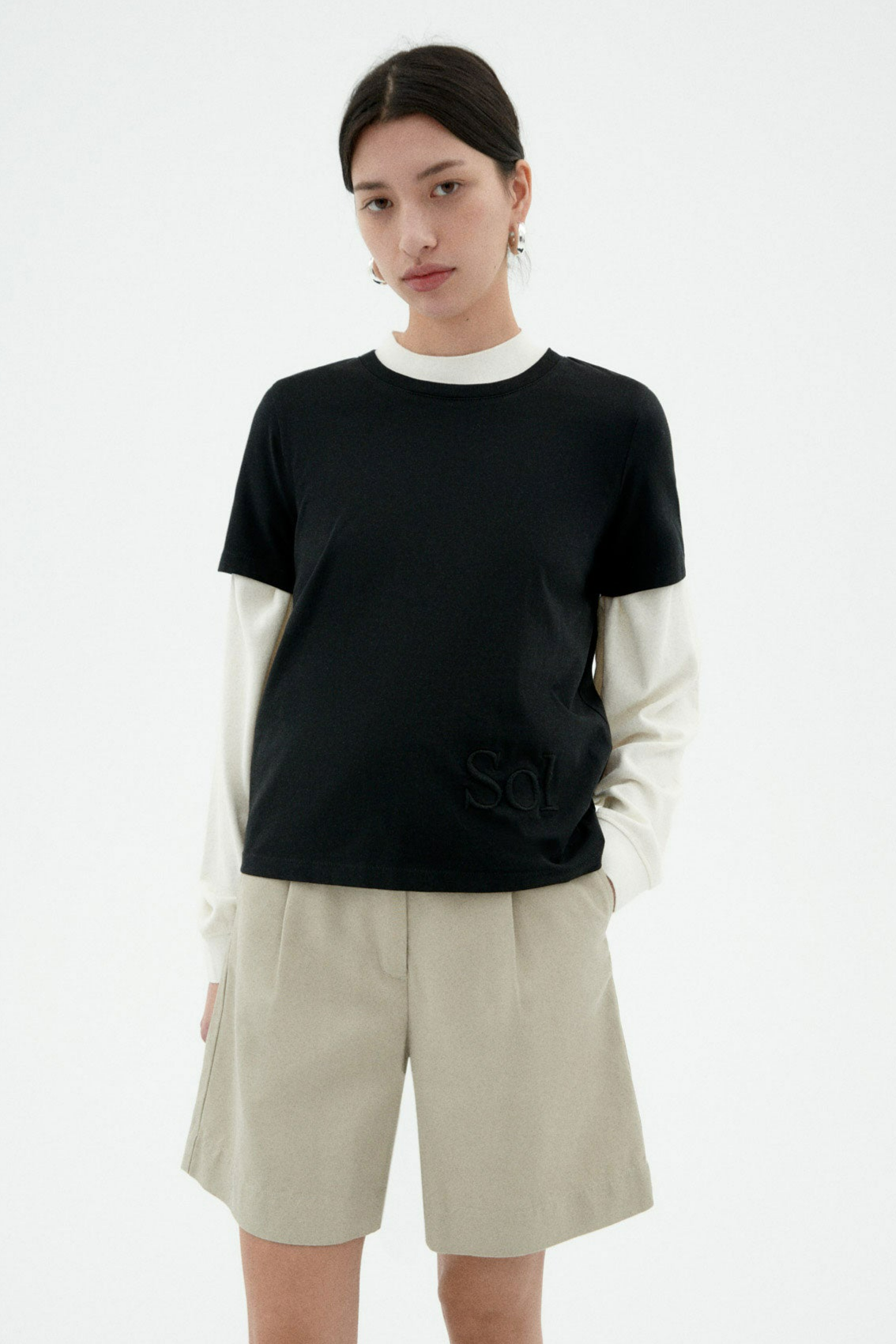 Thinking mu Damen vegan T-Shirt Sonne Typ Ida Schwarz