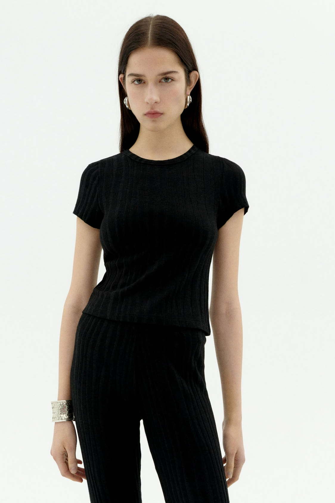 Thinking mu Damen vegan Top Rue Black
