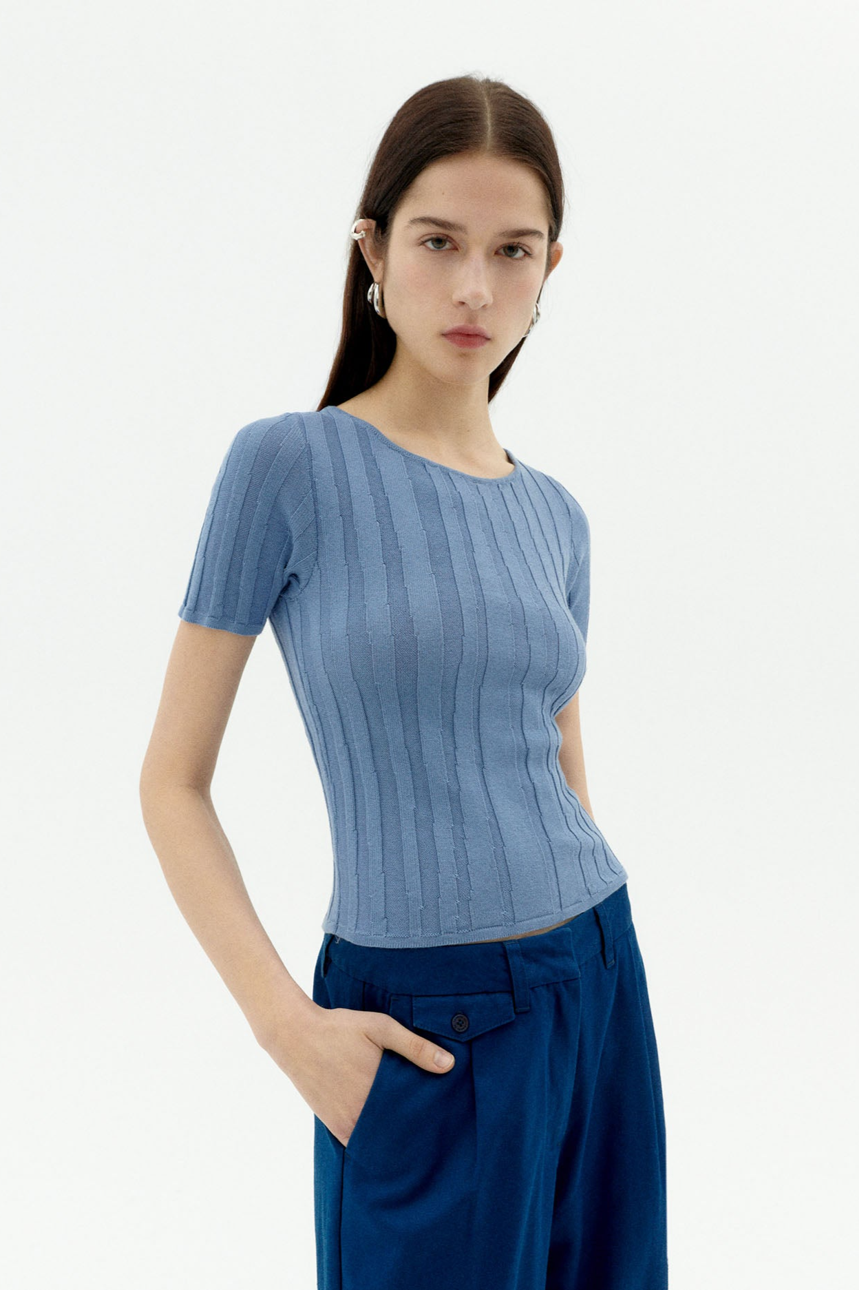 Thinking mu Damen vegan Oberteil Suki Blue