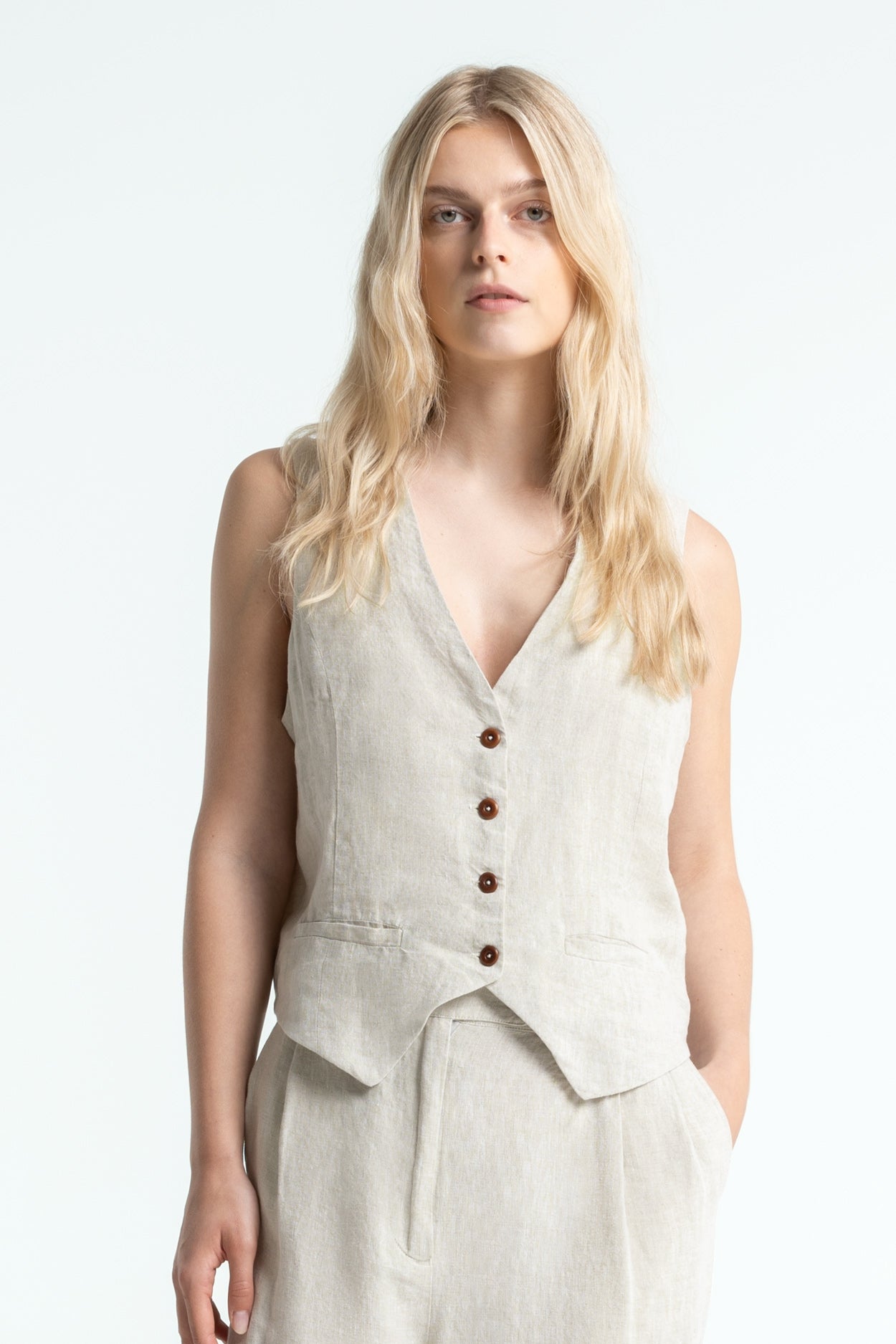 Kings Of Indigo Damen vegan Oberteil Lucia Beige