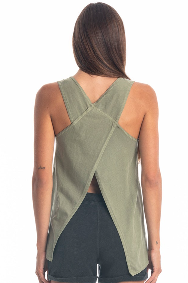 RAVENS VIEW IBIZA Damen vegan Top Easy Khaki
