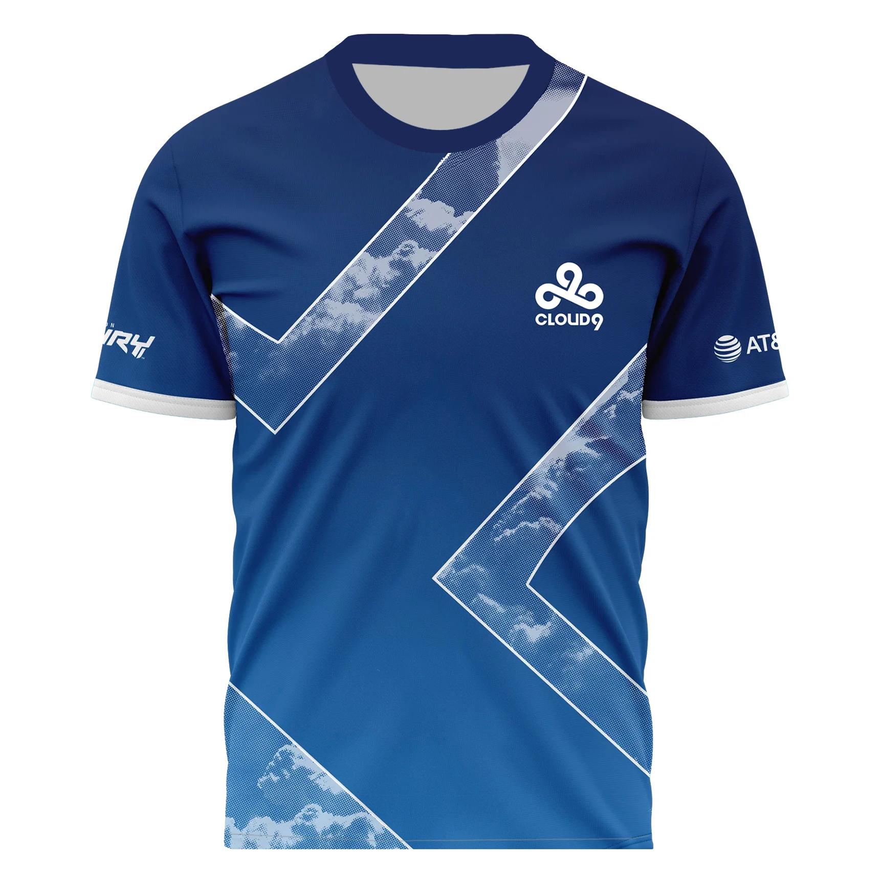 Laoxu Heren T-shirt, shirt met korte mouwen, esports team 3D-printing, comfortabel en casual, aangepast uniform met naam van fans L rood