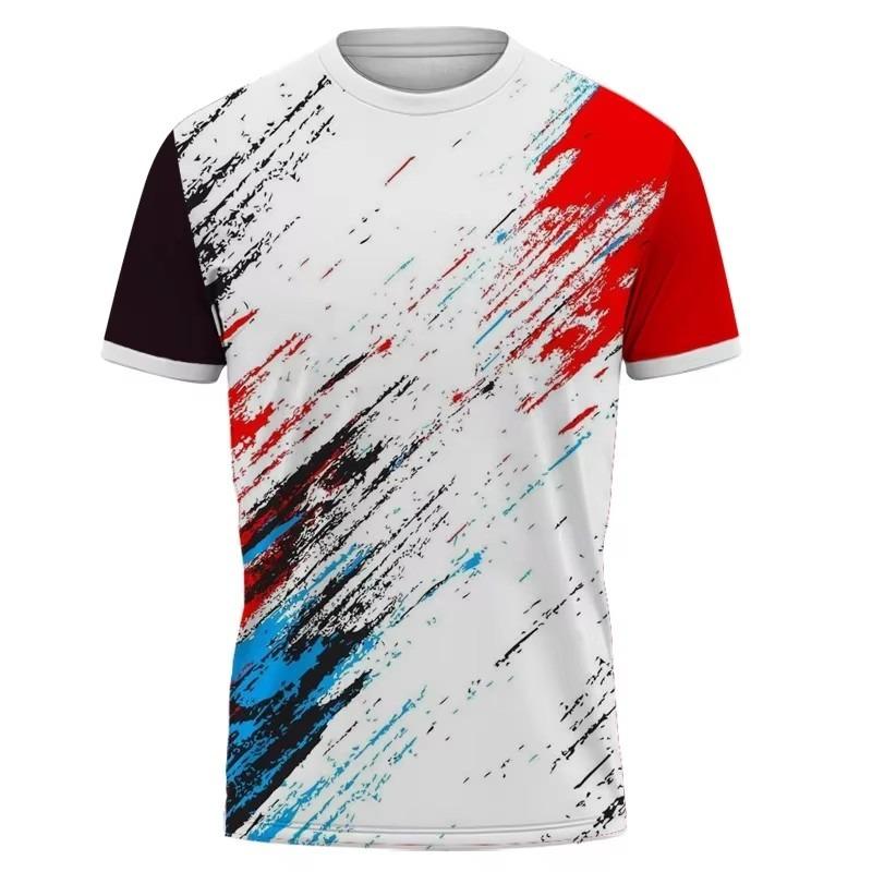 HerSight Heren T-shirt Snel drogende tops Zomermode Straat Korte mouw T-shirts 3D grafische print T-shirts Oversized herenkleding S