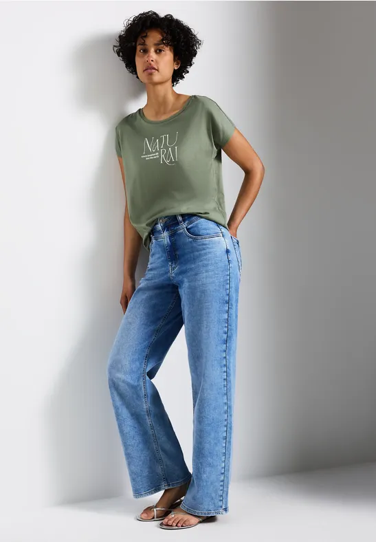 STREET ONE Shirttop met belettering