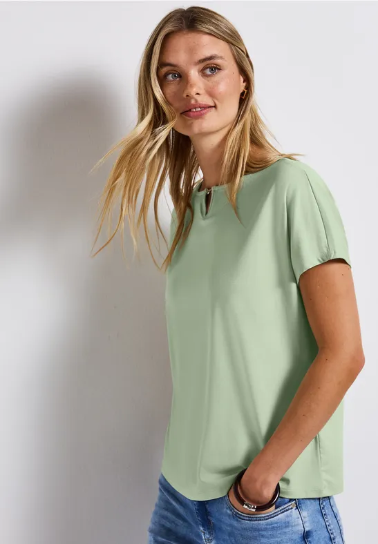 STREET ONE Shirttop met een cut-outdetail