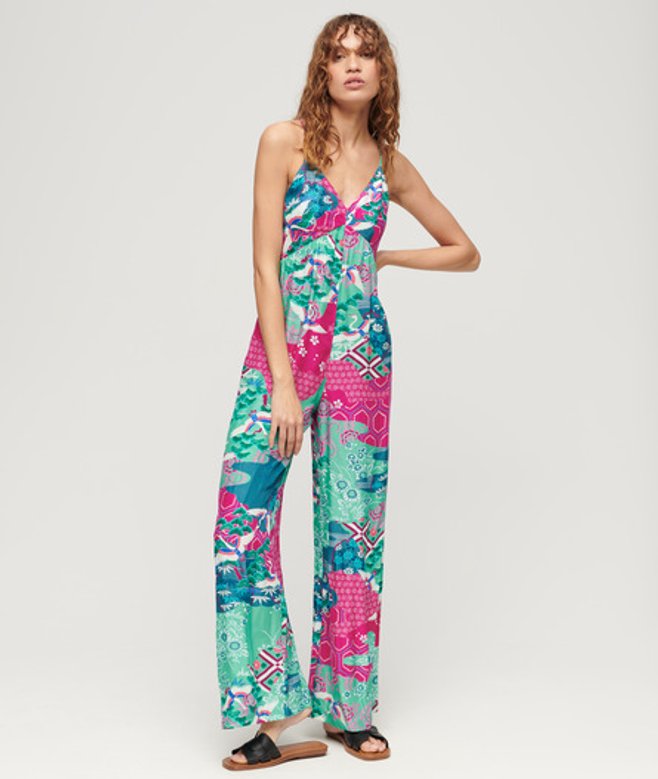 Superdry Cami-jumpsuit met Print Paars