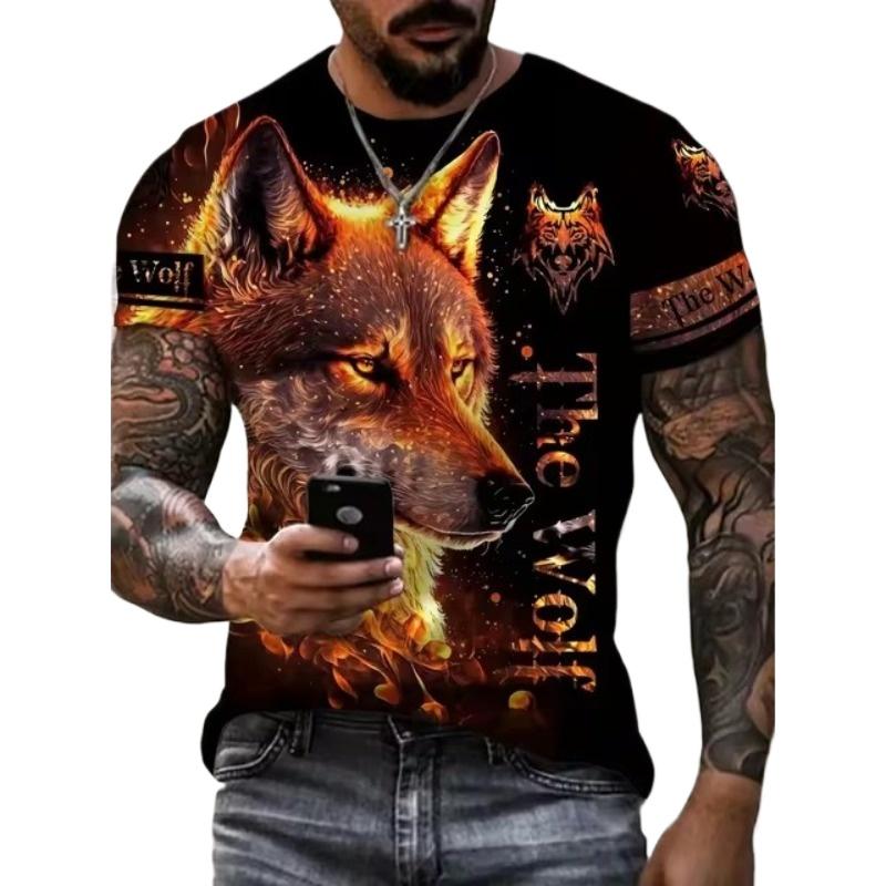 HerSight Heren T-shirt Snel drogende tops Zomermode Straat Korte mouw T-shirts 3D grafische print T-shirts Oversized herenkleding S