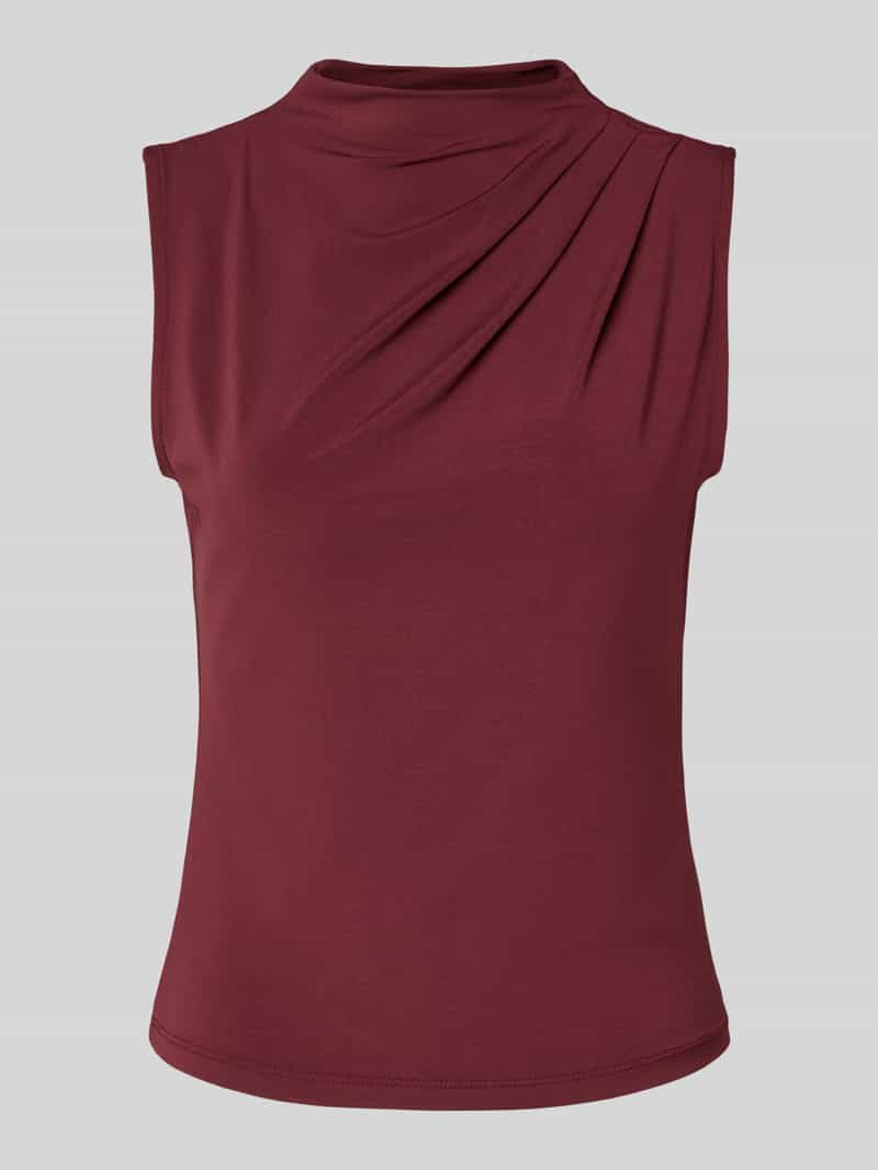 Pieces Shirt met staande kraag PCMADISON SL DRAPED TOP NOOS BC