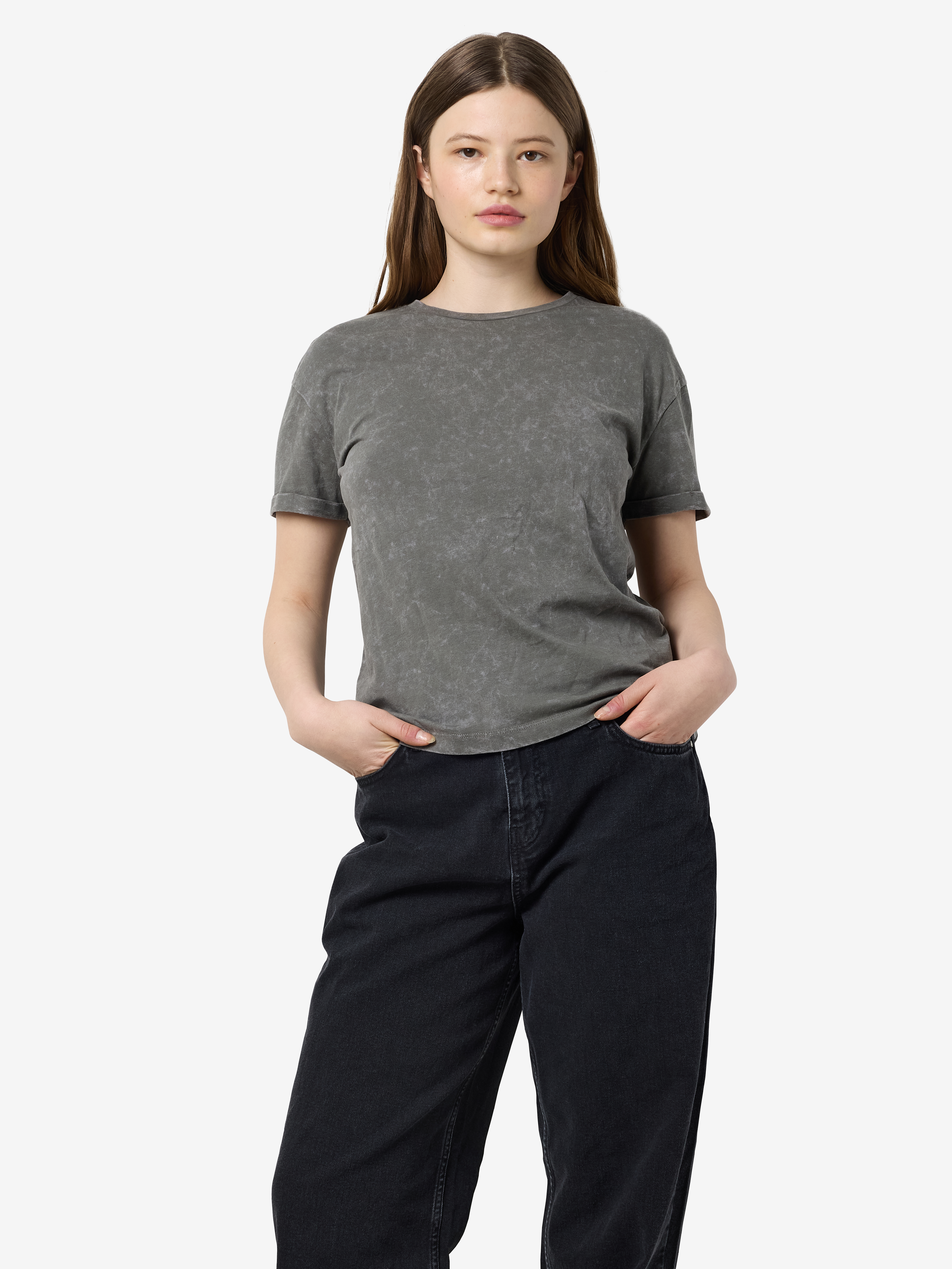 Noisy may Shirt met korte mouwen NMBRANDY WASHED S/S TOP JRS NOOS