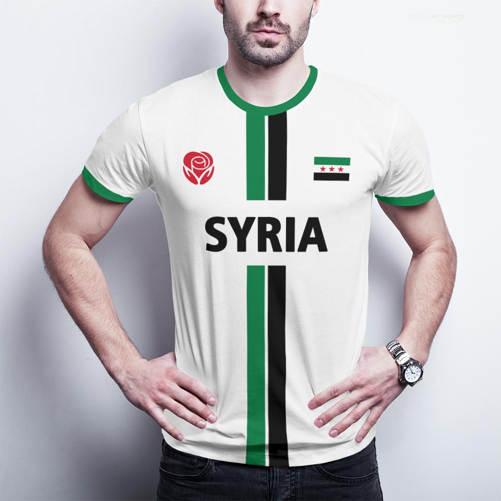Kukebang Football Jersey Men's Sports T Shirt National Emblem 3D Print Street Loose Unisex Casual Tops M
