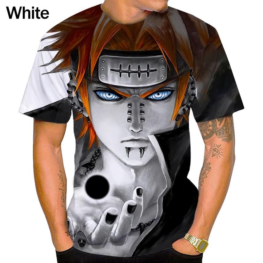 ETST0013 Heren Nieuwe Zomerkleding Straatkleding Anime Naruto T-shirt heren shirt Korte Mouw 3D Print Jersey 6XL