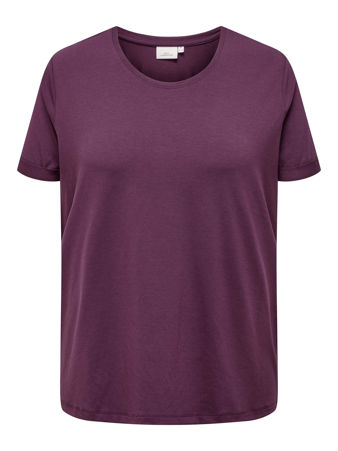 ONLY CARMAKOMA Shirt met korte mouwen CARMOSTER S/S FOLD UP TOP JRS NOOS
