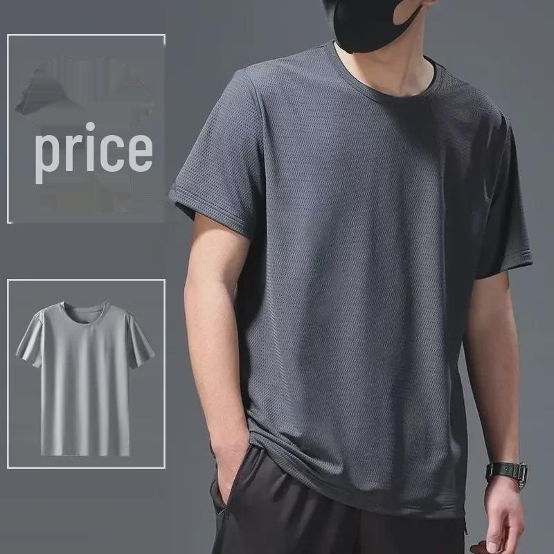 VantaGoods Snel drogende Ice Silk sport-T-shirt voor heren - ademend mesh, korte mouwen, koel en lichtgewicht XXL wit