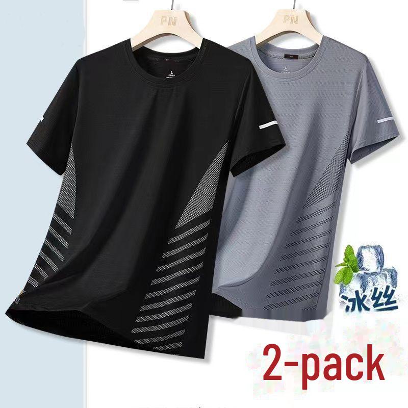 VantaGoods Heren Sneldrogend Mesh T-shirt met Korte Mouwen - Zomer 2024, Losse Pasvorm, Lichtgewicht Sport- en Casualkleding M (recommended for 35-45 kg)