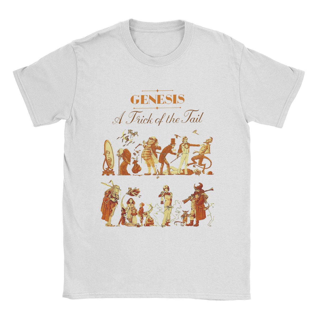 The best product for you Heren Genesis Band T-shirt 100% Katoenen Kleding Hipster Korte Mouw Ronde Hals T-shirt Plus Size T-shirt XXXXL