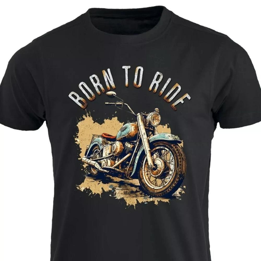 Comfortable season Natuurlijk fietser T-shirt Motorfiets T-shirt Motorfiets Fiets Helikopter Café Race Zomer Mannen Vrouwen M