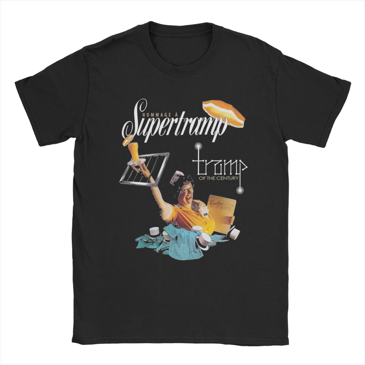 The best product for you Muziek Supertramp Heren T-shirt Grappige T-shirts Korte Mouw O-Hals T-shirts 100% Katoen 4XL 5XL Kleding XXL zwart