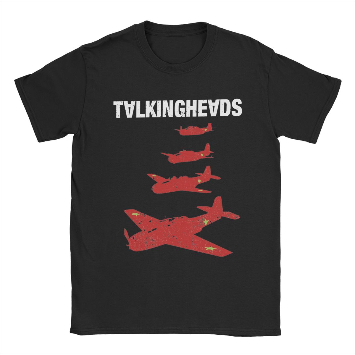 Comfortable season Talking Heads Remain In Light T-shirts Heren Vintage 100% Katoen T-shirt O-hals Korte Mouw T-shirt Bedrukte Tops M