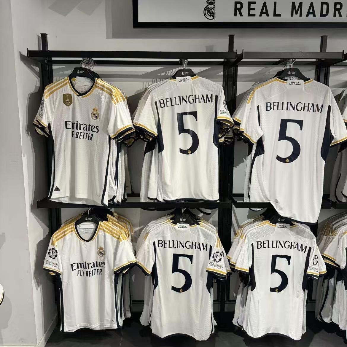 Zoomer Real Madrid 22-23 Thuisshirt: Sneldrogend Ademend Voetbal Trainings T-shirt met Korte Mouwen voor Heren & Dames L