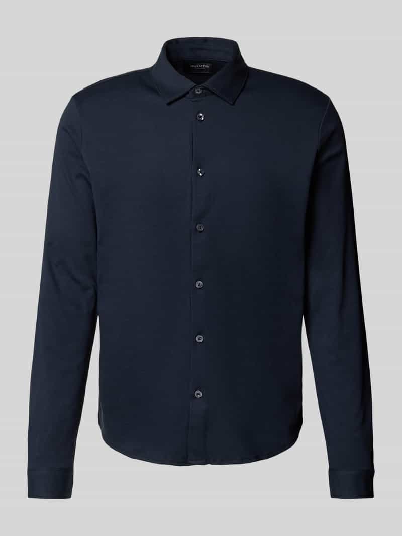 Marc O'Polo Overhemd met lange mouwen van jersey, regular fit, licht, vloeiend, ademend