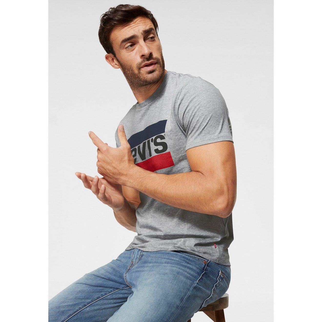 Levi's T-shirt met grote logoprint