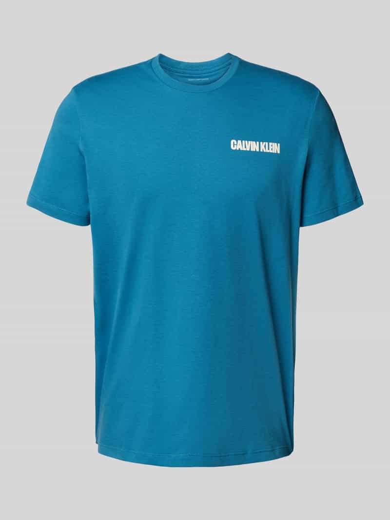 Calvin Klein T-shirt SS 30s E WRD STRTCH met grote logoprint op de rug