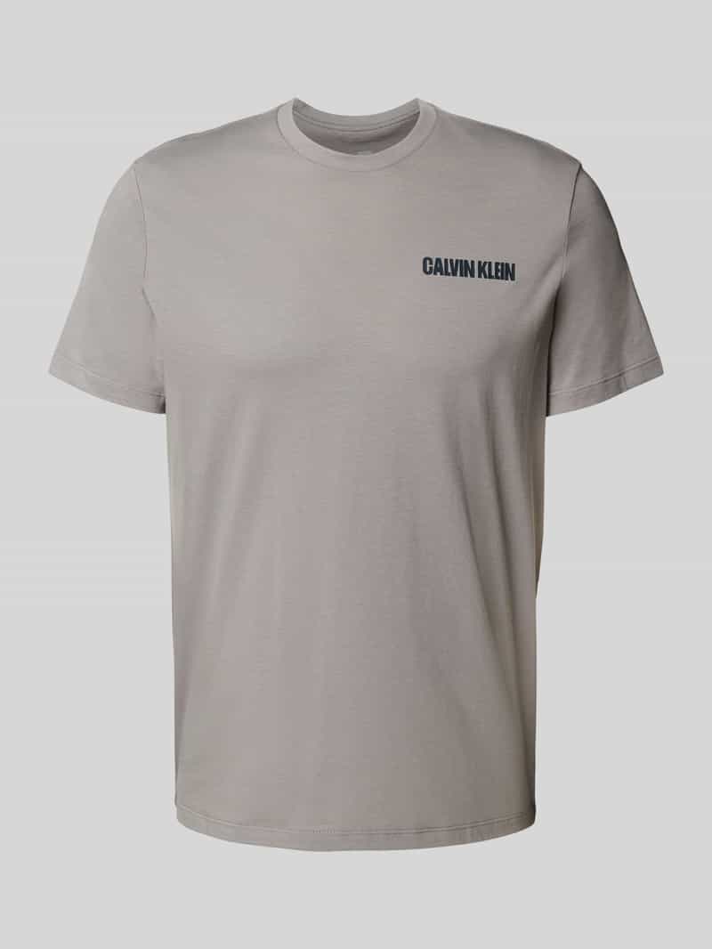 Calvin Klein T-shirt SS 30s E WRD STRTCH met grote logoprint op de rug