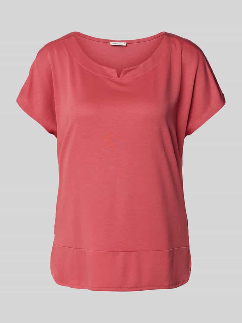 Tom Tailor T-shirt met gesplitste ronde halslijn