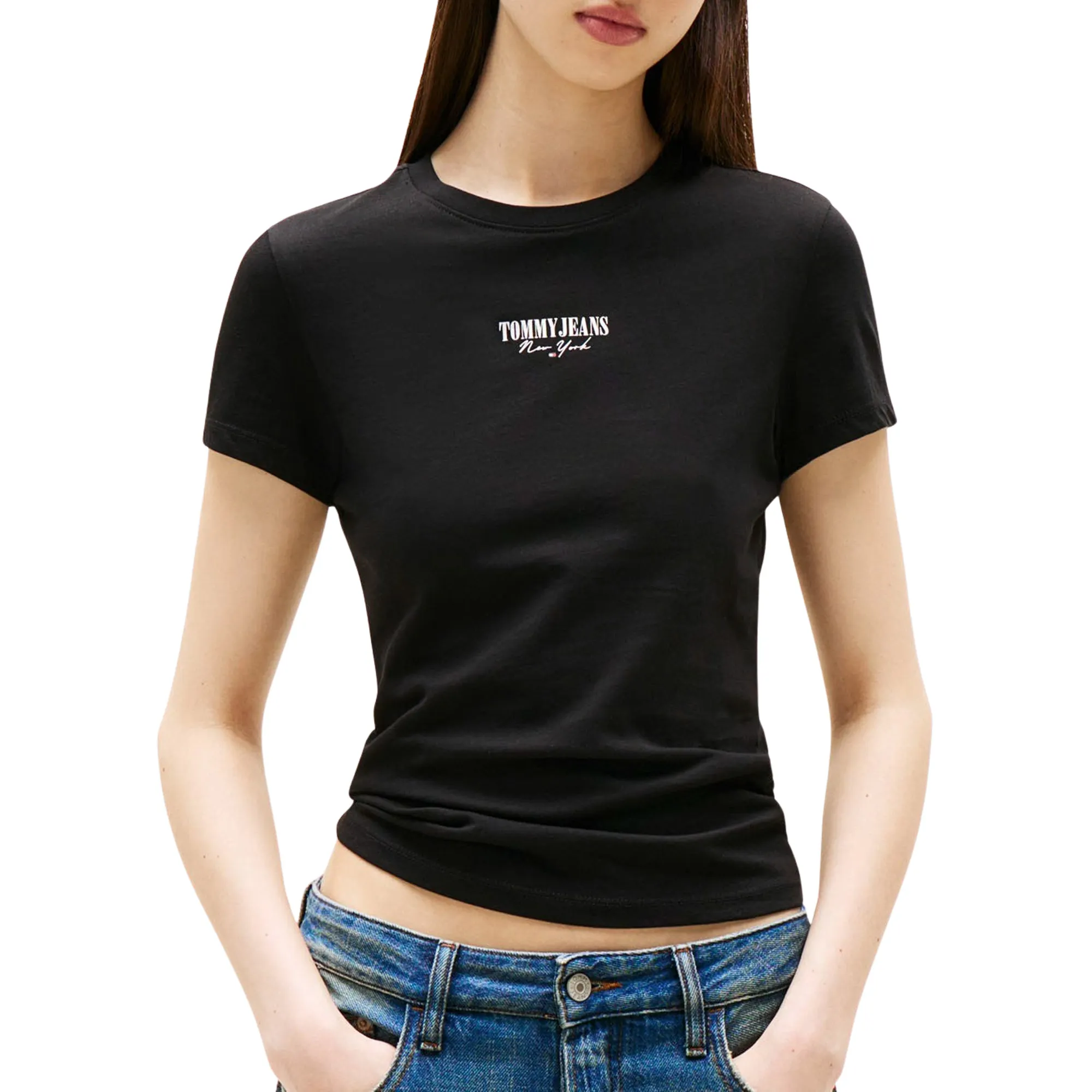 TOMMY JEANS Shirt met korte mouwen TJW SLIM ESSENTIAL LOGO2 TEE EXT