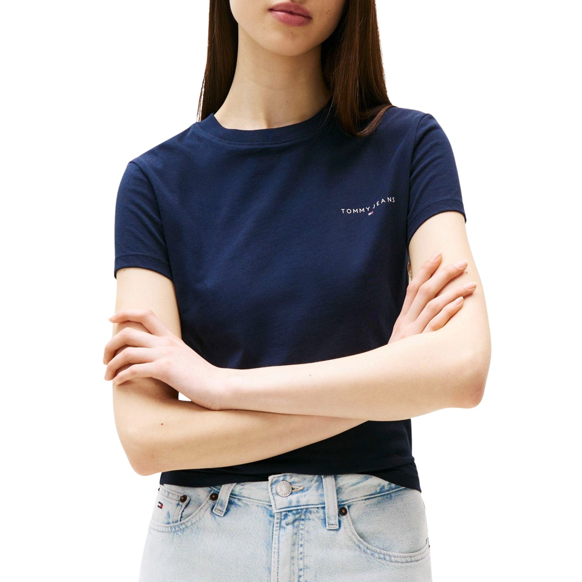 TOMMY JEANS Shirt met korte mouwen TJW SLIM LINEAR SS TEE EXT