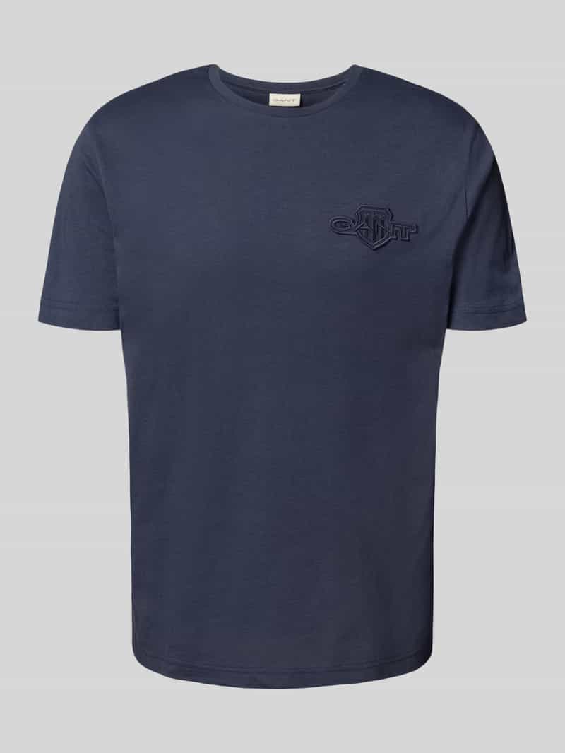 Gant T-shirt REG TONAL SHIELD SS T-SHIRT Borduurwerk, ronde hals, regular fit