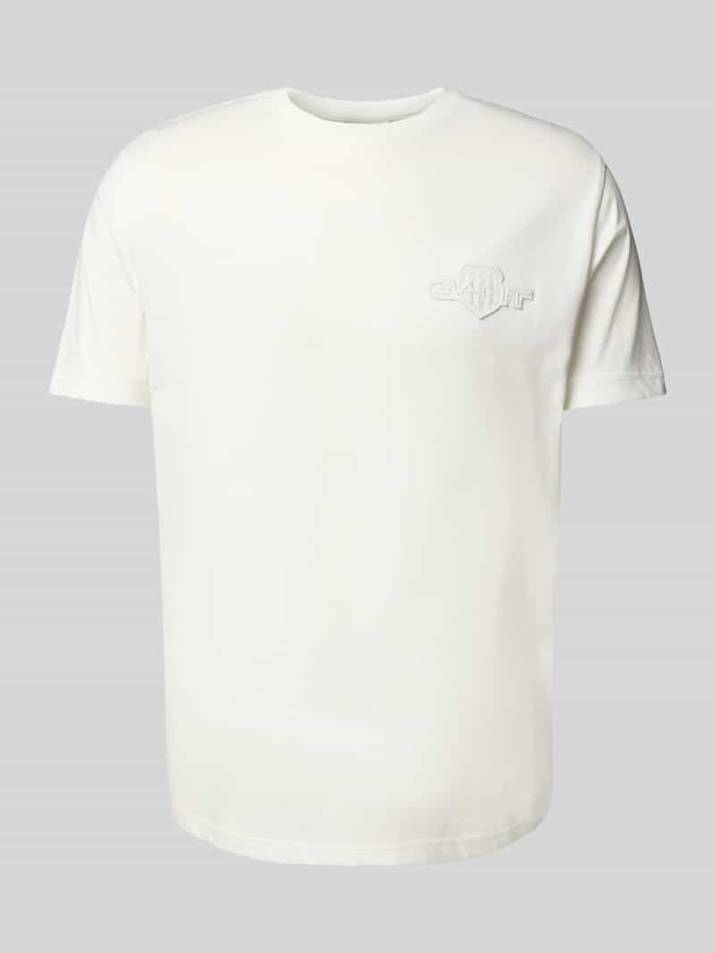 Gant T-shirt REG TONAL SHIELD SS T-SHIRT Borduurwerk, ronde hals, regular fit