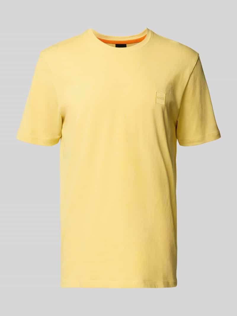 Boss Orange T-shirt Tales met boss-borduursel op de borst