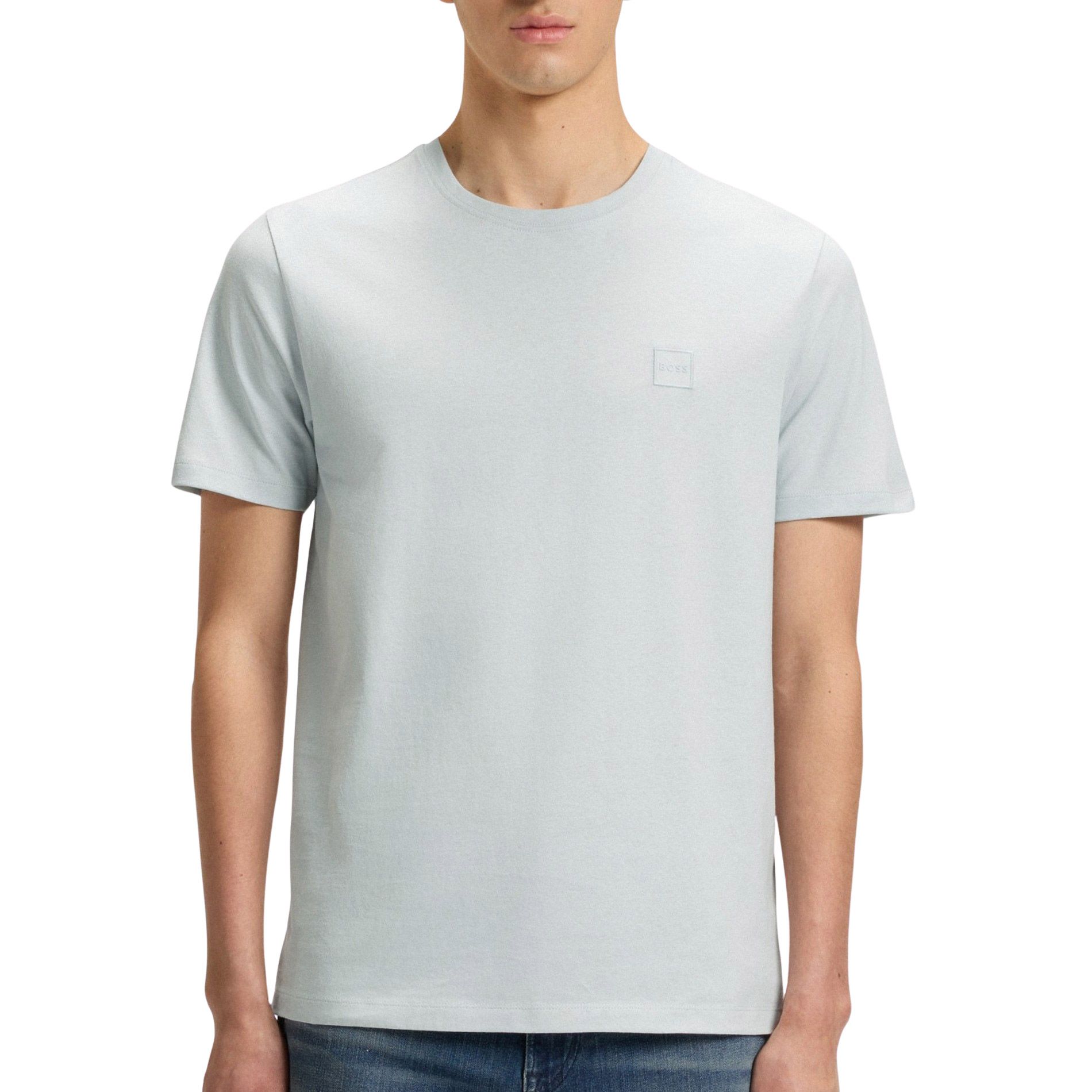 Boss Orange T-shirt Tales met boss-borduursel op de borst