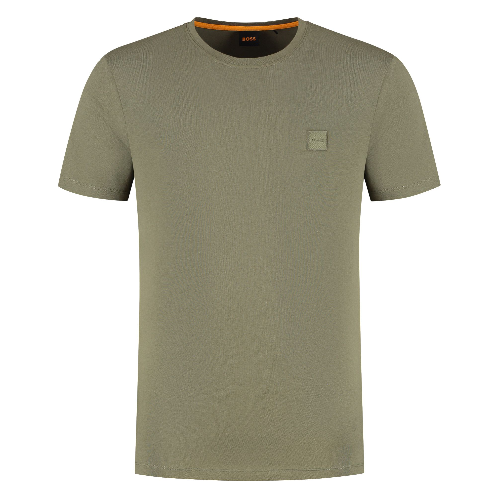 Boss Orange T-shirt Tales met boss-borduursel op de borst