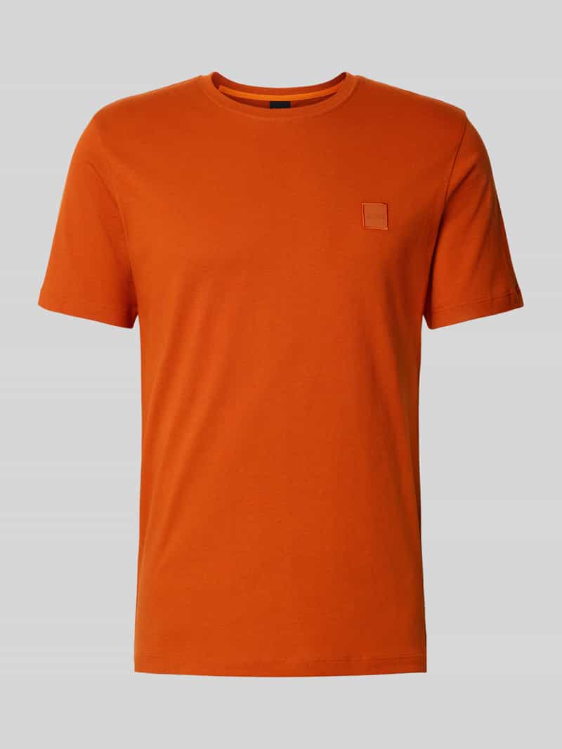 Boss Orange T-shirt Tales met boss-borduursel op de borst