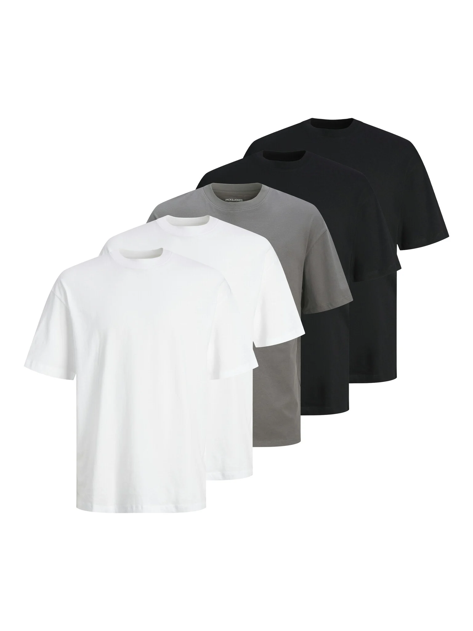 Jack & Jones Shirt met korte mouwen JJHUGO LOOSE TEE SS CREW NECK 5PK MP (set, 5-delig)